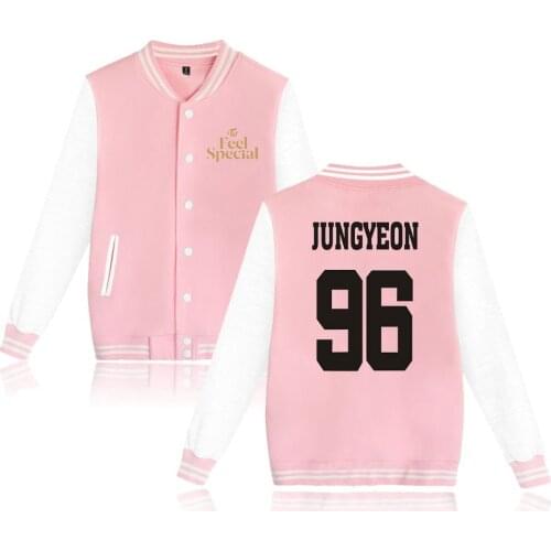 TWICE Feel Special Printed Baseball Jackets 95 Na Yeon Women/Men Long Sleeve 96 Jungyeon Casual Jacket Tees Streetwear Coat