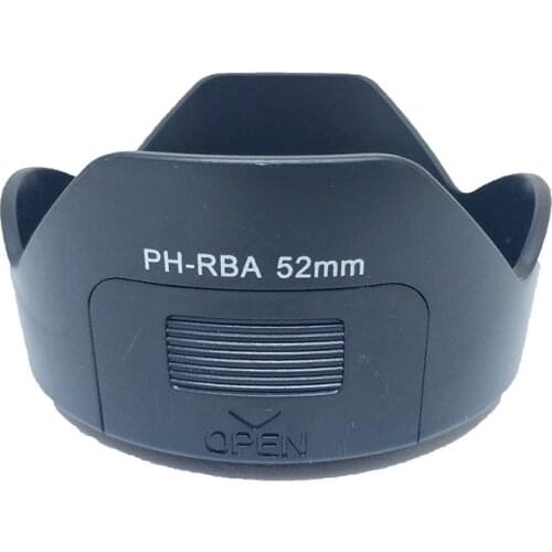 DSLR Camera Lens Hood PH-RBA 52mm Lens Hood for Pentax K10D K20D K100D K110D Kx Km K-r K-5 II K-30 With DA 18-55mm F3.5-5.6 Lens