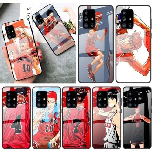 Tempered Glass Cover Cartoon Anime Slam Dunk For Samsung Galaxy A91 A81 A72 A71 A52 A51 A41 A31 A21S A11 A01 Phone Case