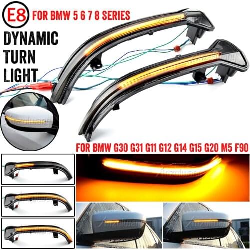 For BMW New 5 6 7 8 Series G38 G12 G20 G30 G31 G32 G14 G15 G16 G11 G12 M5 F90 Dynamic Rearview Mirror Blinker Turn Signal Light