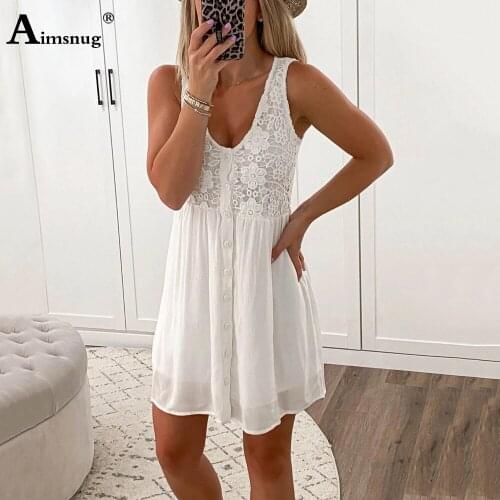 2020 Elegant Women Short Dress Solid Color Patchwork Lace Party Dresses Ladies Summer Leisure Holiday Mini Vest Sexy Dress Femme