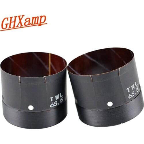 GHXAMP 65.5mm Speaker Voice Coil 6OHM Woofer Round Copper Wire Coil Glass Fiber Skeleton For Bass Speaker Parts Diy 2PCS