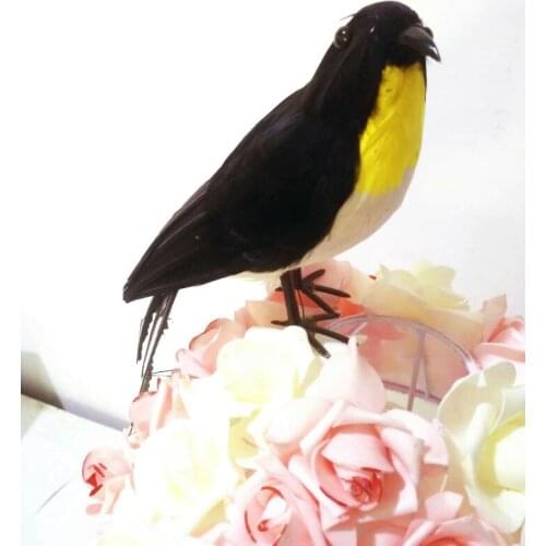 Creative simulation Swallow model toy foam&feathers black bird doll gift about 30cm 2871