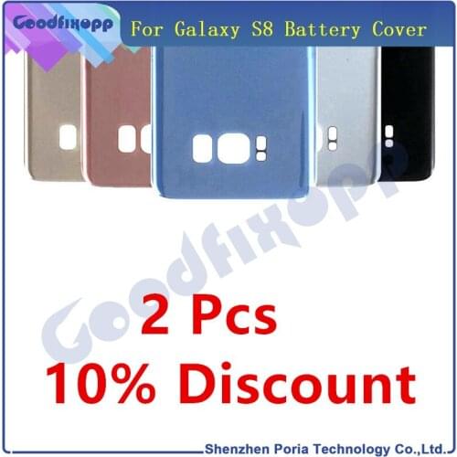 For Samsung Galaxy S8 Battery Cover Door Rear Glass Housing Case For Samsung S8 Battery Cover Replace Back Cover For Galaxy S8