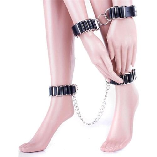 Handcuffs and Ankle Cuffs Set for Adult Games Exotic Sex Slave Fetish Bondage Restraints Crazy Sex Game Bdsm Couple Sex Toys