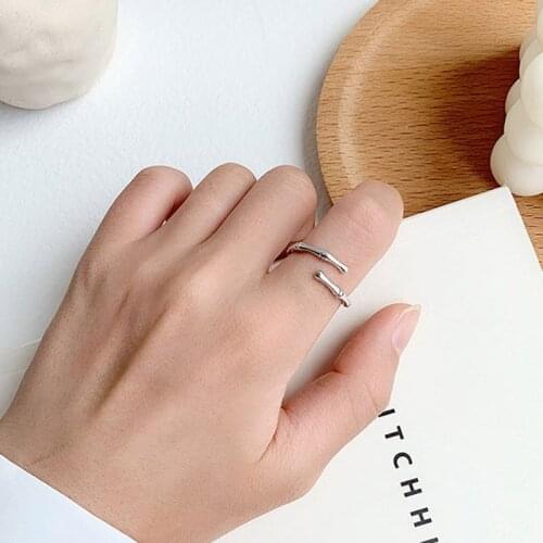 New Bamboo Open Rings For Women Adjustable Simple Korean Fashion Female Creative Charm Hot Sale Girlfriend Gift Jewelry BOYULIGE