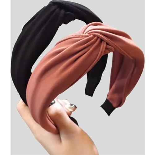 New Non-slip Resilience Retro Solid Wide Headband Hair Band Hair Hoop Bezel Women Girls Hairbands Hair Accessories Headwear