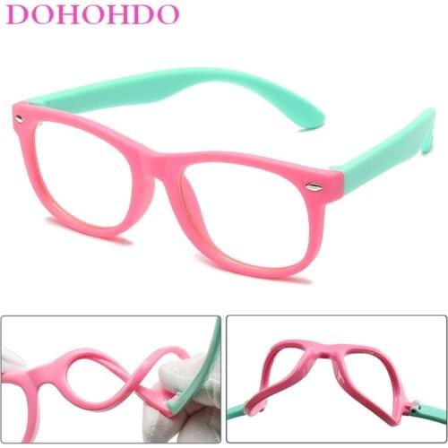 DOHOHDO Blue Light Blocking Kids Glasses Optical Frame Children Boy Girls Computer Transparent Anti Reflective Eyeglasses UV400
