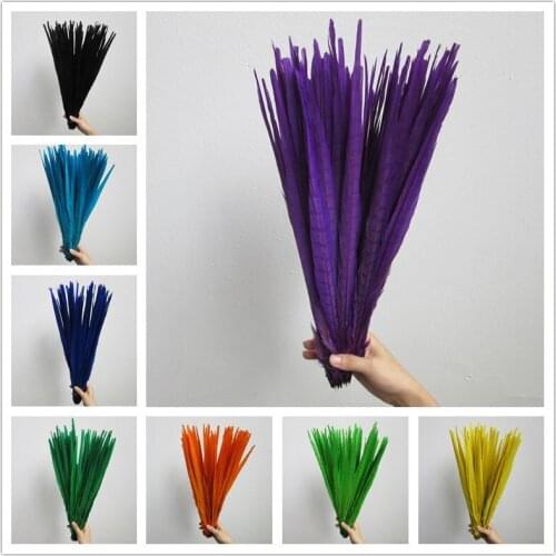 Wholesale 100Pcs/Lot 25-30CM 10-12Inch Ringneck Pheasant Tail Feathers Wedding Decorations Decor Feathers for Crafts Natural