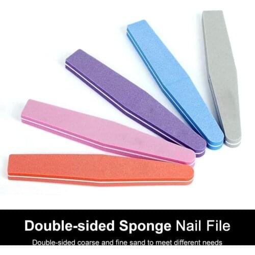 Sponge Nail Files Salon Nail Art Buffing Grit Sand Fing Nail Art Accessories Double-side Washable Buffing Sanding File