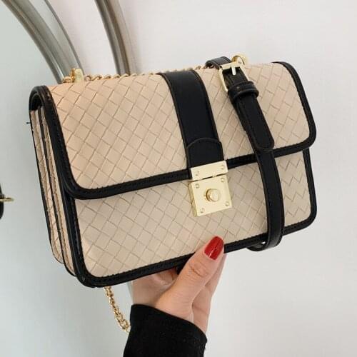 Woven Chain Handbags 2021 Summer New Trendy Fashion Net Red Messenger Bag Casual Wild Niche Design One-shoulder Small Square Bag