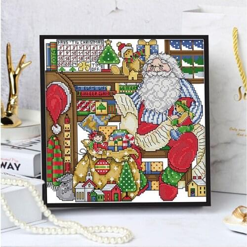 Christmas gift Cross Stitch Patterns 11CT Printed Fabric 14CT Canvas DMC DIY Counted Santa Claus Cross-stitch Embroidery Sets