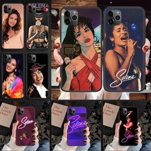 Selena Quintanilla Phone Case Cover Hull For iphone 5 5s se 2 6 6s 7 8 12 mini plus X XS XR 11 PRO MAX black luxury Etui