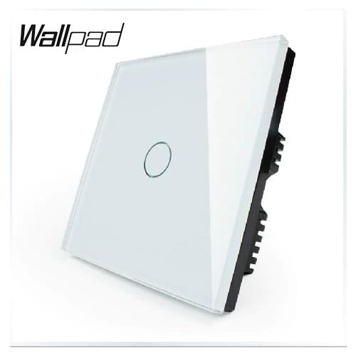 BIG SALES Touch Switch 1 gang 1 way Wallpad Luxury White Glass Switch On,LED Wall Light touch Control switch,110~250V,VL-C301-61