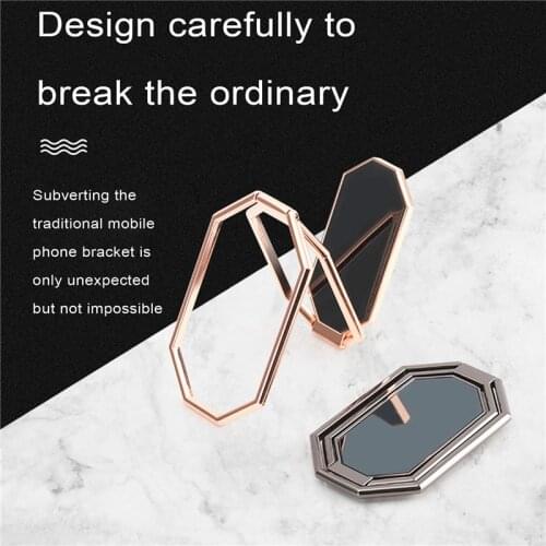 Collapsible Desktop Smart Phone Stand, Portable and Compact Mobile Phone Holder, Black/ Rose Gold