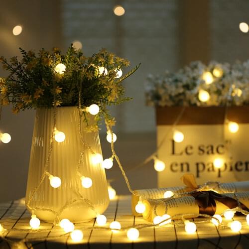 USB/Battery LED Ball Garland Lights Fairy String Waterproof Outdoor Lamp Christmas Holiday Wedding Party Lights Decoration