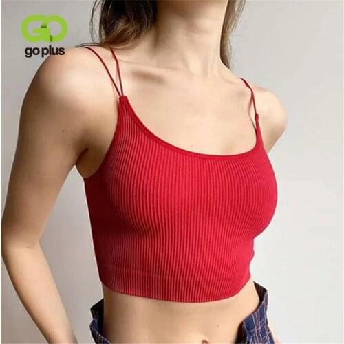 GOPLUS Tops Y2k Summer Black Tee Shirt Short Cami Tops Women 2021 Sleeveless Backless Camis Femme Camisetas De Mujer C11185