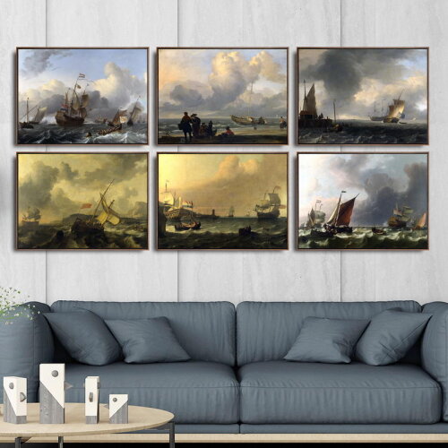 Home Decoration Art Wall Pictures Fro Living Room Poster Print Canvas Paintings Netherlandish Ludolf Backhuysen