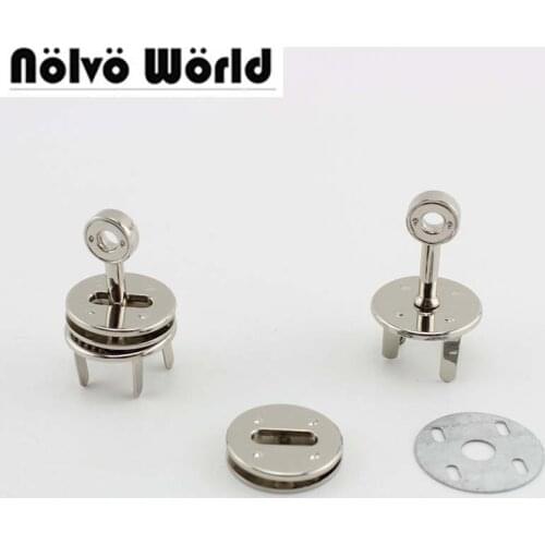 50pcs 25mm 1 Inch Gold Silver Color Round Sole Plate Screws Eyelet for sew purse bags hanger metal,Purse Lock grommet Plates