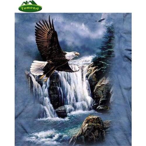 YUMEART DIY Diamond Painting Bird 5D Diamond Embroidery Cross Stitch Needlework Forest Eagle Fly Bird Animal Home Decorative