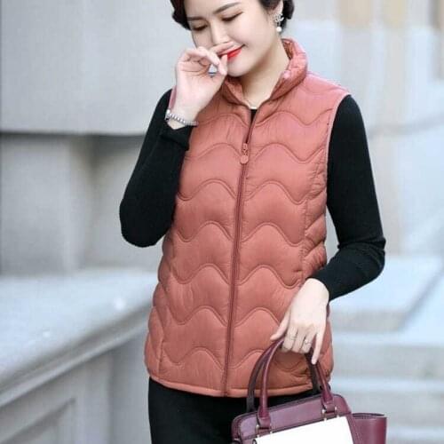 Women Jacket Vest Autumn Winter Cotton Womens Short Sleeveless Down Cotton-Padded Vest 6XL Plus Size Coat Chaleco Mujer Y373