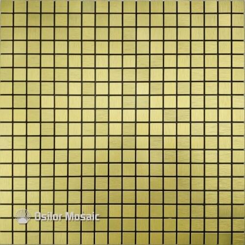 Gold metal mosaic aluminum plastic plate mosaic tiles for kitchen backsplash decoration tiles 2 square meters per lot M009