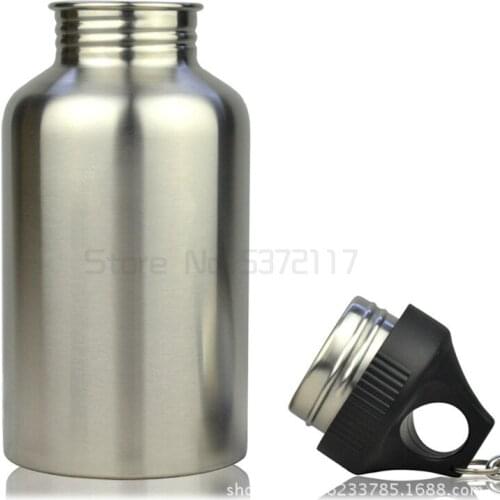 Stainless Steel Hiking Sports Drink Water Bottle 2L with New Hook 1 Set Protector Bag