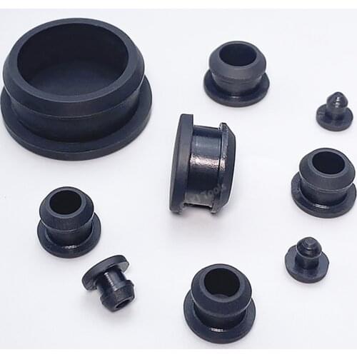 1pcs 28mm-50.6mm Black White Grey Clear Silicone Rubber Hole Caps T-type Plug Cover Snap-on Gasket Blanking End Cap Seal Stopper