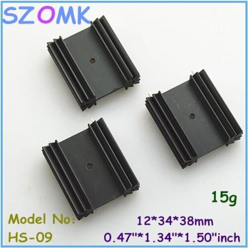20 pcs, extruded aluminum heat sink 12*34*38mm electronics computer heatsink instrument case aluminum radiator