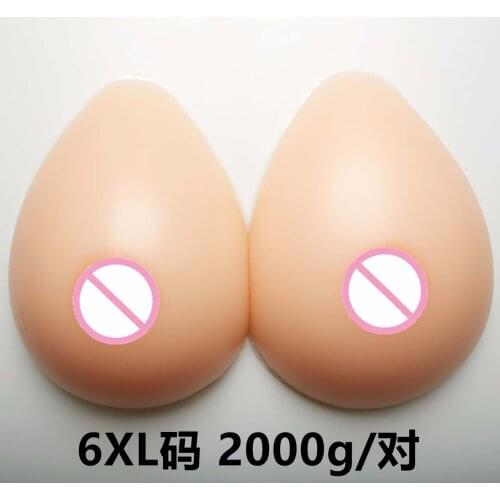 2000g/pair F Cup Artificial faux seins Fake boobs bust Chest Silicone Breast Forms Tits false breasts crossdresser mastectomy