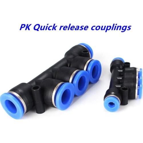 1pcs PK pneumatic plastic 5-way coupling quick connector water hose coupling pneumatic quick push 4mm 6mm 8mm 10mm 12mm quick