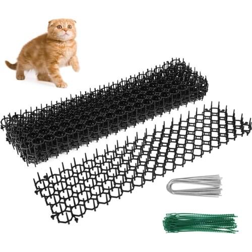 6/10 Pcs Garden Prickle Strip Dig Stop Cat Repellent Deterrent Mat Anti-cat Prickle Strips Keep Cat Away Digging Climbing Spike
