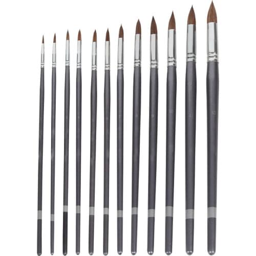 6pcs/Set,long rod weasel hair brush Hook Line Pen watercolor painting Stroke brush pen acrylic brush art supplies