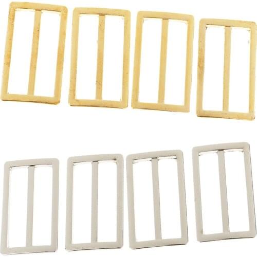8Pcs Metal Tri-Glide Slides Square Ring Slide Adjusters Buckles Webbing Belts Buckle for Belt Bags DIY Accessories 38mm