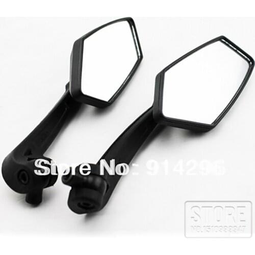 Motorcycle Handlebar Rear View Side Mirror Rearview Mirrors Universal for Honda Kawasaki Yamaha Suzuki Scooter Benelli Black