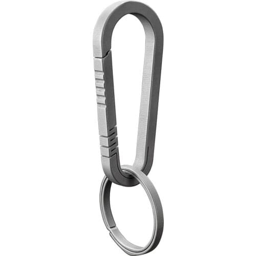 Titanium Alloy Keychain Backpack Lightweight Hanging Buckle Outdoor Carabiner rust-proof Quick Rebound 4.6cm/6.6cm Optional