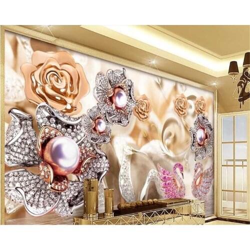 Beibehang Custom wallpaper photos 3D embossed floral TV sofa wallpaper home decoration living room bedroom murals 3d wallpaper