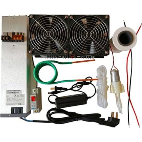 2500W ZVS Induction Heater Induction Heating PCB Board Heating Machine Melted Metal + Coil Mayitr+ Crucible+Pump+Power Supply