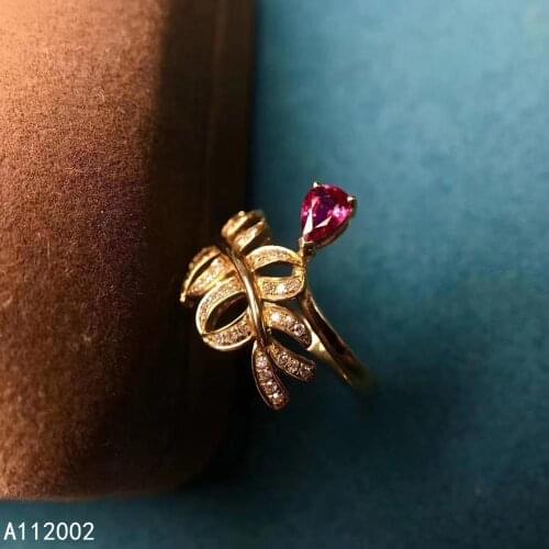 KJJEAXCMY fine jewelry natural Ruby 925 sterling silver new adjustable gemstone women ring support test classic luxury