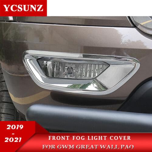ABS front fog light cover lamp hood accessories For GWM Great Wall Pao Great Wall Power 2019 2020 2021 Pick Up Car Parts