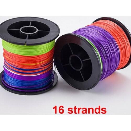 100 Meters Different Sizes or Colours16 Strands Braided PE Line Wire Strong Wear Bite Fishing Thread