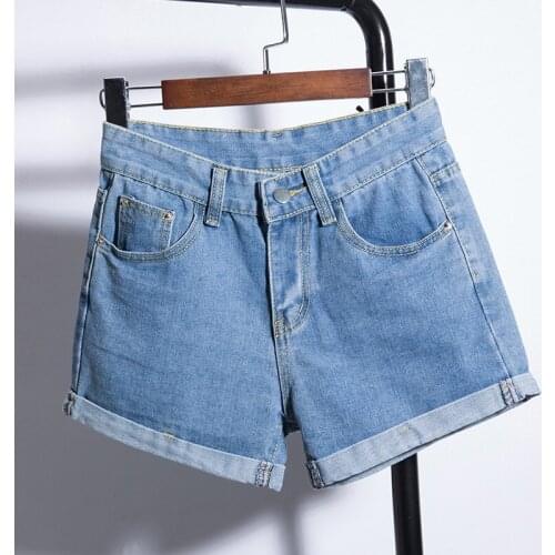 Summer 2021 Fashion Denim baggy students grils washing jean femme Korean women\s new style high waist shorts for women