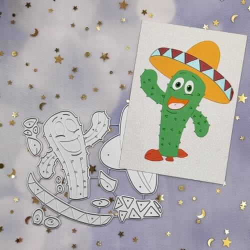 Cactus Metal Cutting Dies Stencil Scrapbooking DIY Album Stamp Paper Card Mold Embossing Decoration Craft