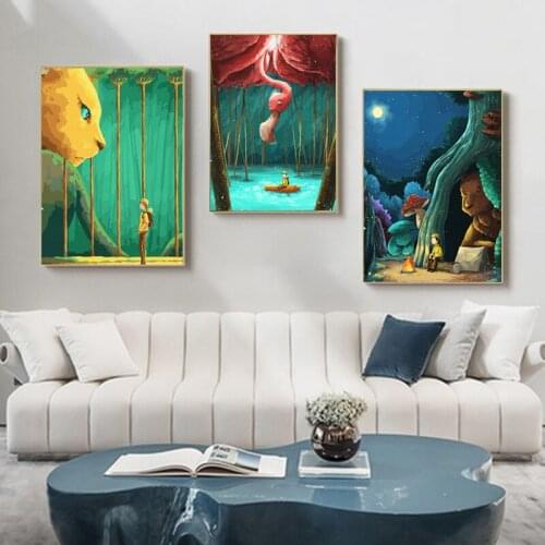 3 Pcs Jungle Adventure DIY Painting By Numbers Acrylic Paint On Canvas Drawing Paint By Numbers Unique Gift Pictures Wall