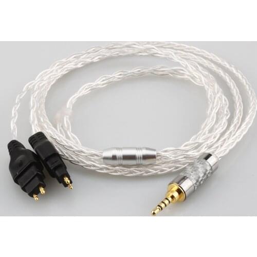 New 3.5mm 2.5mm XLR 4.4mm 8 Core Silver Plated OCC Earphone Cable For Sennheiser HD580 HD600 HD650 HDxxx HD660S HD58x HD6xx