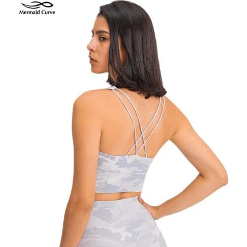 Mermaid Curve New Style Free To Be Bra Long Line Workout Bra Removable Cups Medium Support A/B Cup Yoga Sports Bras Top