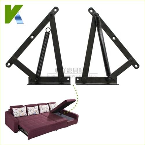 Hardware Triangle Spring Hinge Small Bed Box Hinge Chaise Seat Sofa Bed Accessories Storage Box Hinge
