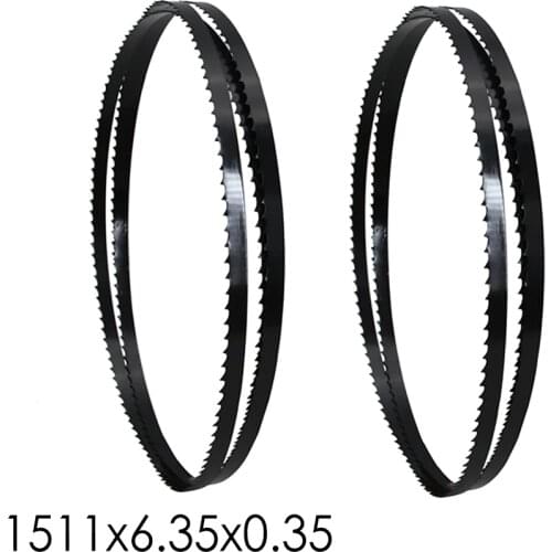 2pcs 59 1/2" x 1/4" x 0.014" Wood Band Saw Bandsaw Blade 1511mm TPI 6 for 9" Ryobi Skil Dewalt Delta Black decker