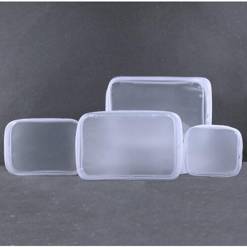 Travel Transparent Cosmetic Bag PVC Women Zipper Clear Makeup Bags Beauty Case Make Up Organizer Storage Bath Toiletry Wash Bag