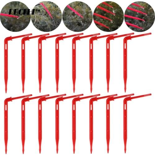 RBCFHI 50-1000PCS Garden Irrigation Red Bend Arrow Dripper Micro Drip Emitters For 3/5mm 1/8" Hose Watering Saving Sprinklers